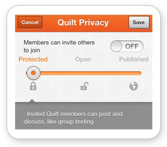 New Quilt Privacy Settings